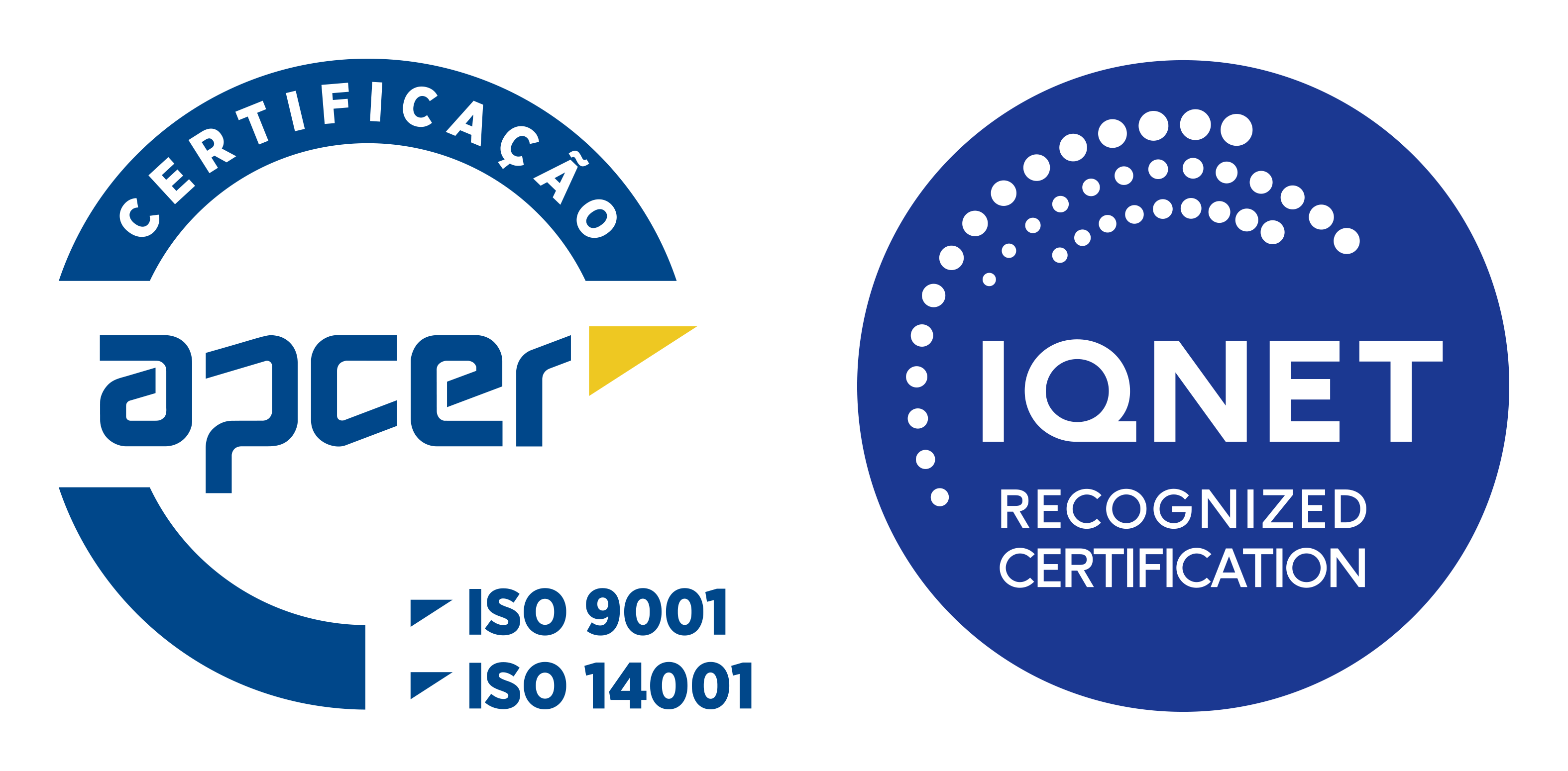 Logotipo APCER ISO9001 + ISO14001